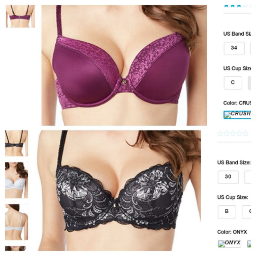 NWOT 2 Le Mystere Bras